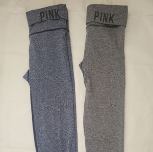 Victoria’s Secret Pink Small Seamless Crop Yoga Leggings Lot of 2